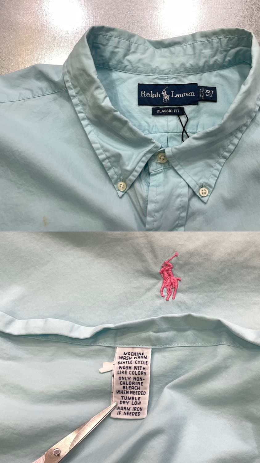 (3XL) POLO 폴로 랄프로렌 솔리드 반팔 셔츠 클래식핏 상품이미지10