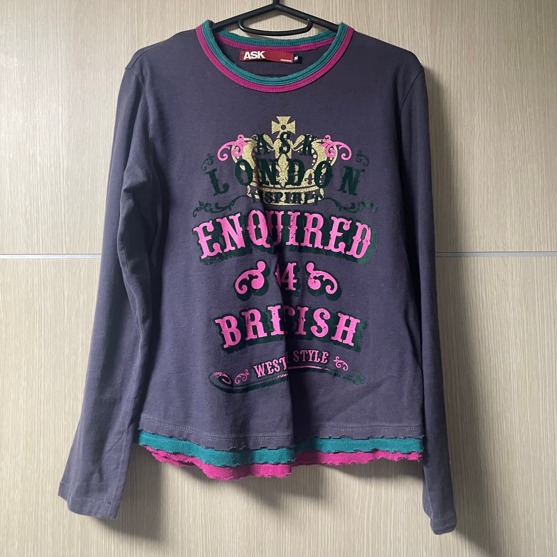 Ask 퍼플 그런지 롱슬리브 M 상품이미지1