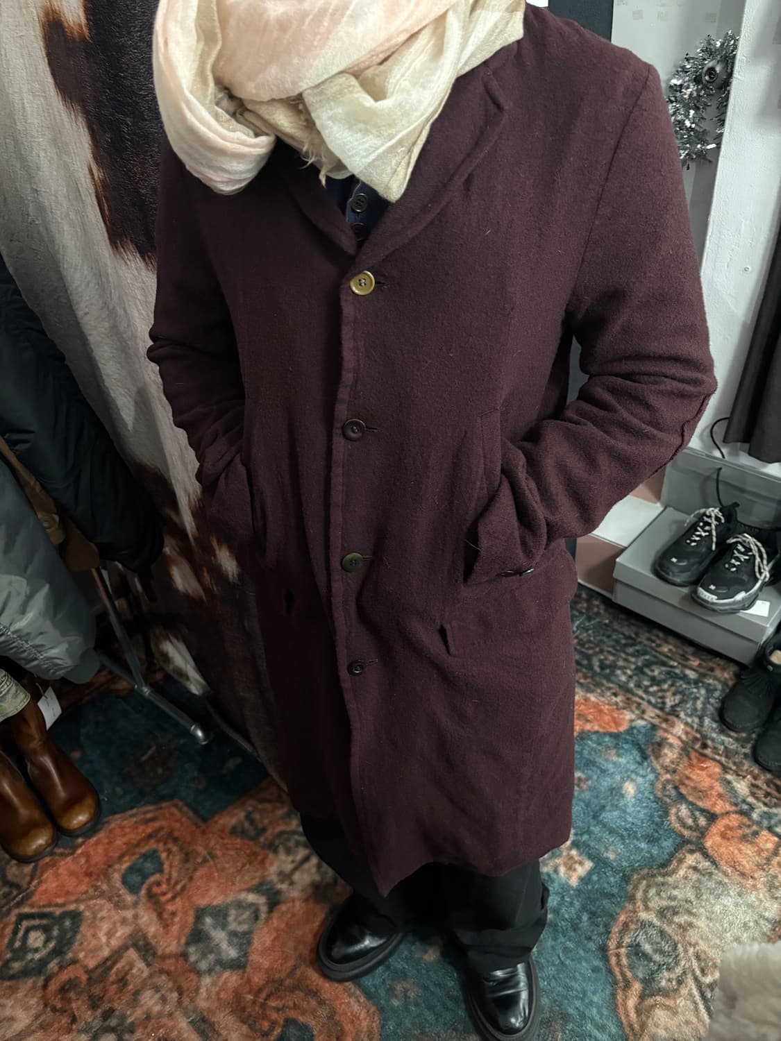 TTF✳️2012AW 언더커버 축융 울 코트 상품이미지1