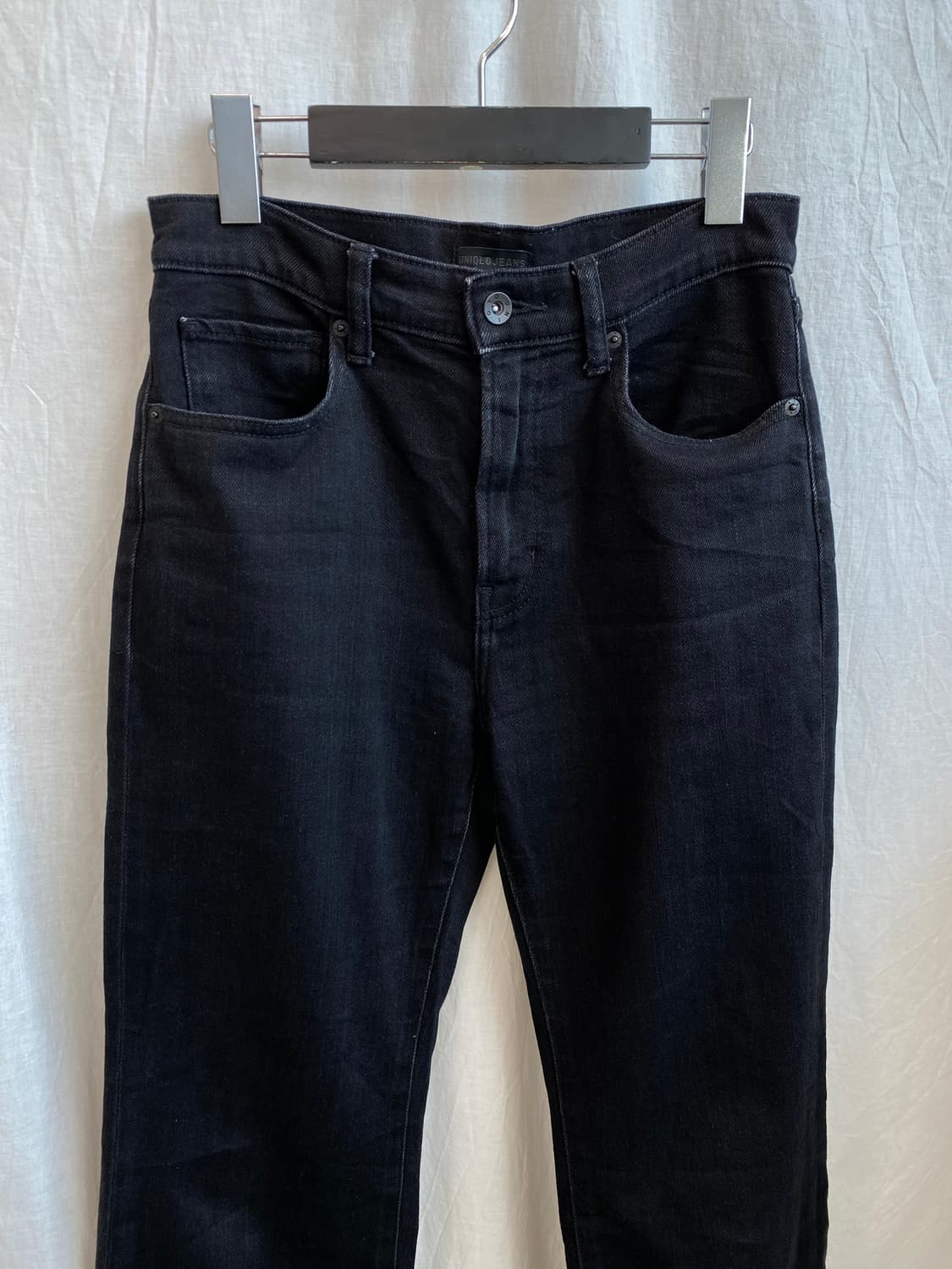 UNIQLO 블랙 데님팬츠(25-26) 상품이미지3