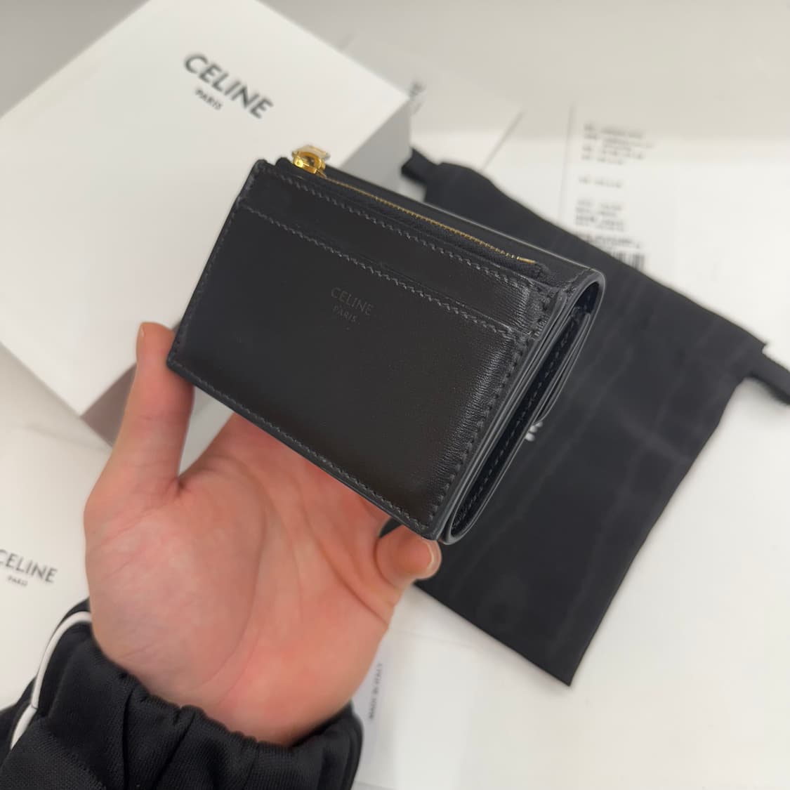[풀박스] 셀린느 트리옹프 컴팩트 지갑 블랙 상품이미지8
