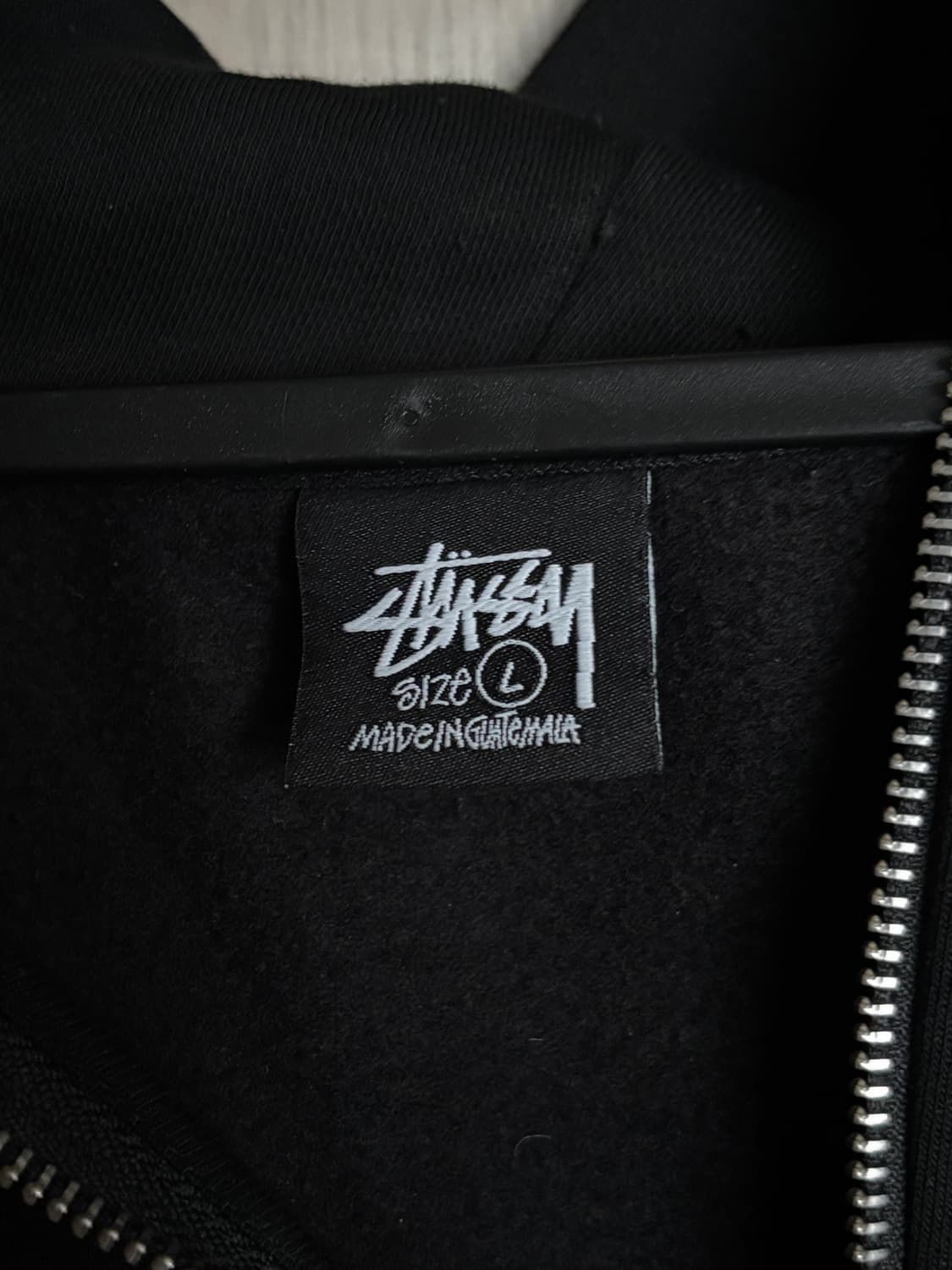 (급처) 정품 스투시 베이직 후드집업 블랙 상품이미지3