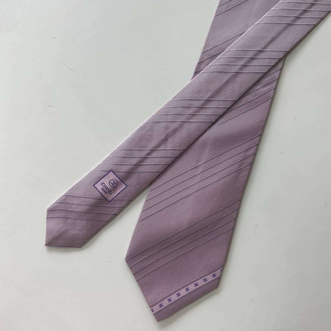 샤넬(CHANEL) 명품 정품 영문로고 넥타이 상품이미지3