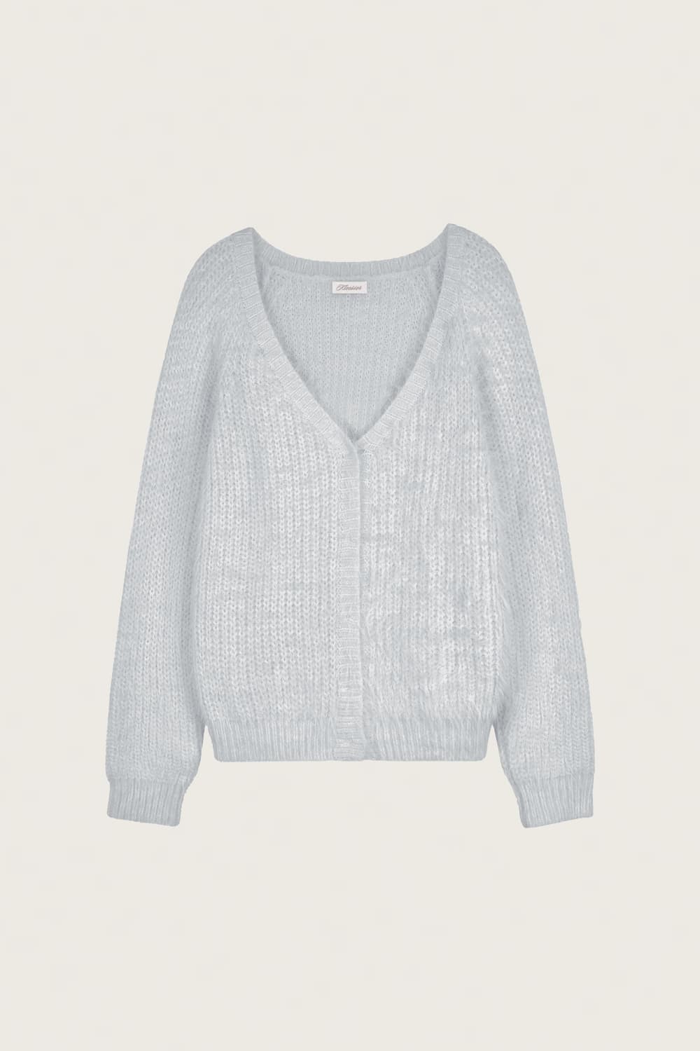 [공홈품절 택O 새상품] 클리시어 슈가 플럼 헤어리 가디건 베이비 블루 상품이미지1