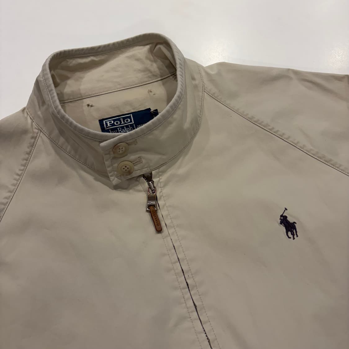 [L] 폴로 랄프로렌 해링턴 베이지 코튼 자켓 점퍼 D885 상품이미지3
