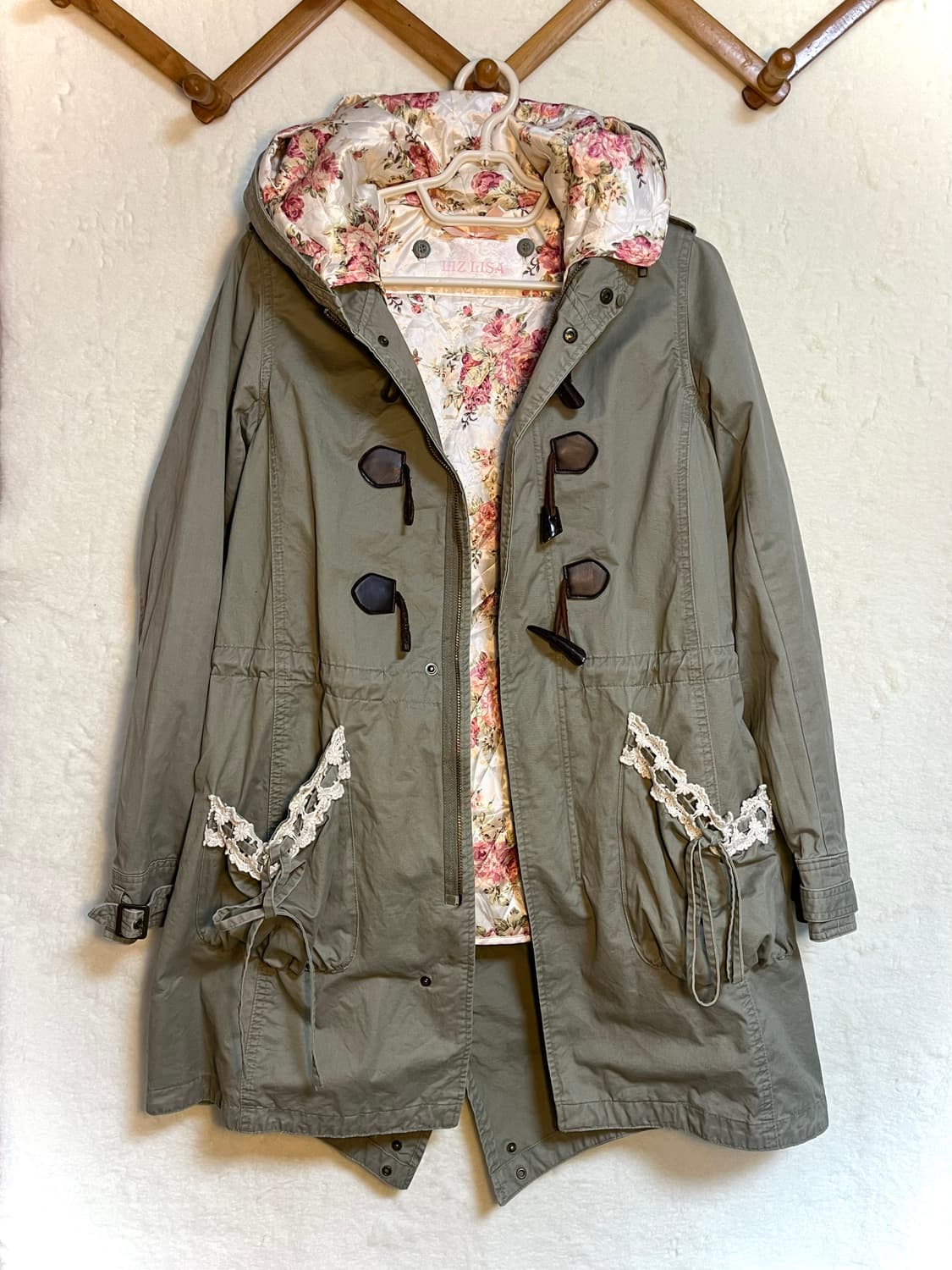 빈티지 리즈리사 레이스 야상 떡볶이 코트 상품이미지2