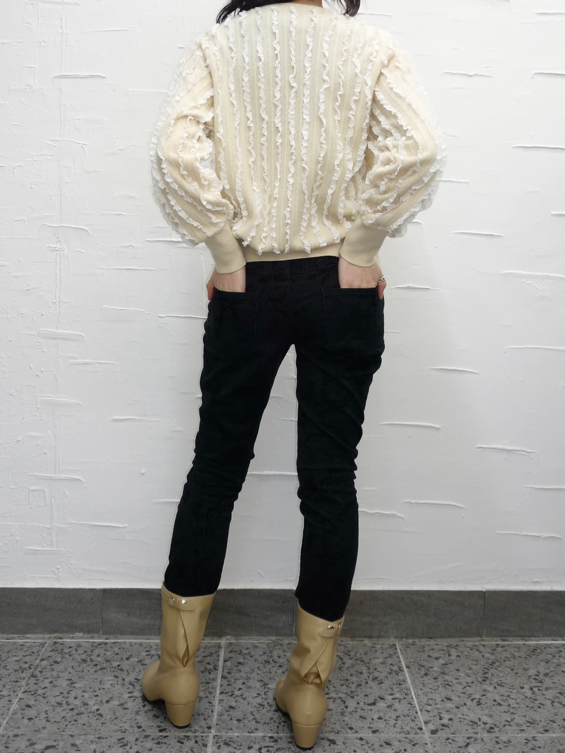 cream cascade knit cardigan 상품이미지4
