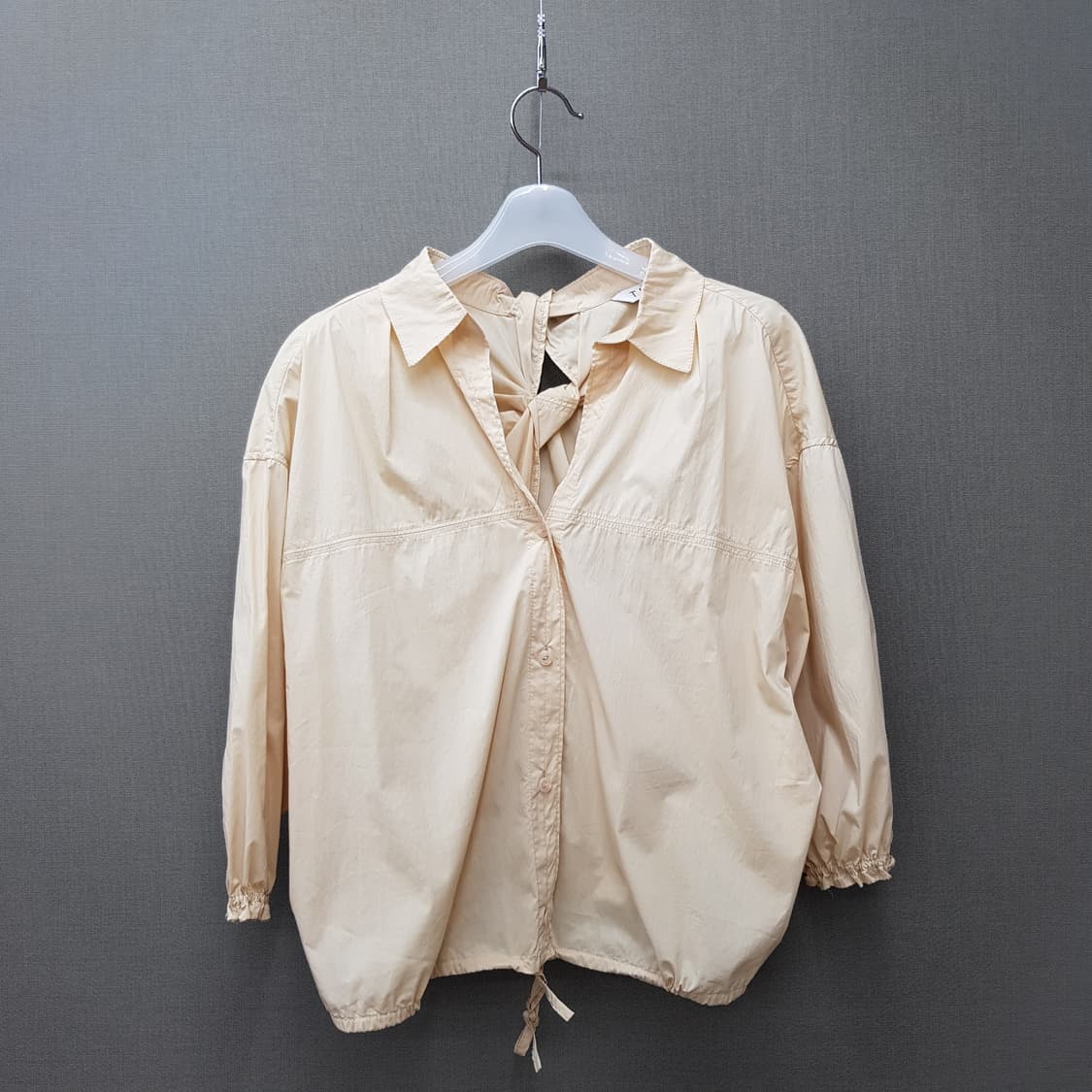 한섬 타임 2022 백리본 드로스트링 블라우스 F사이즈 상품이미지1