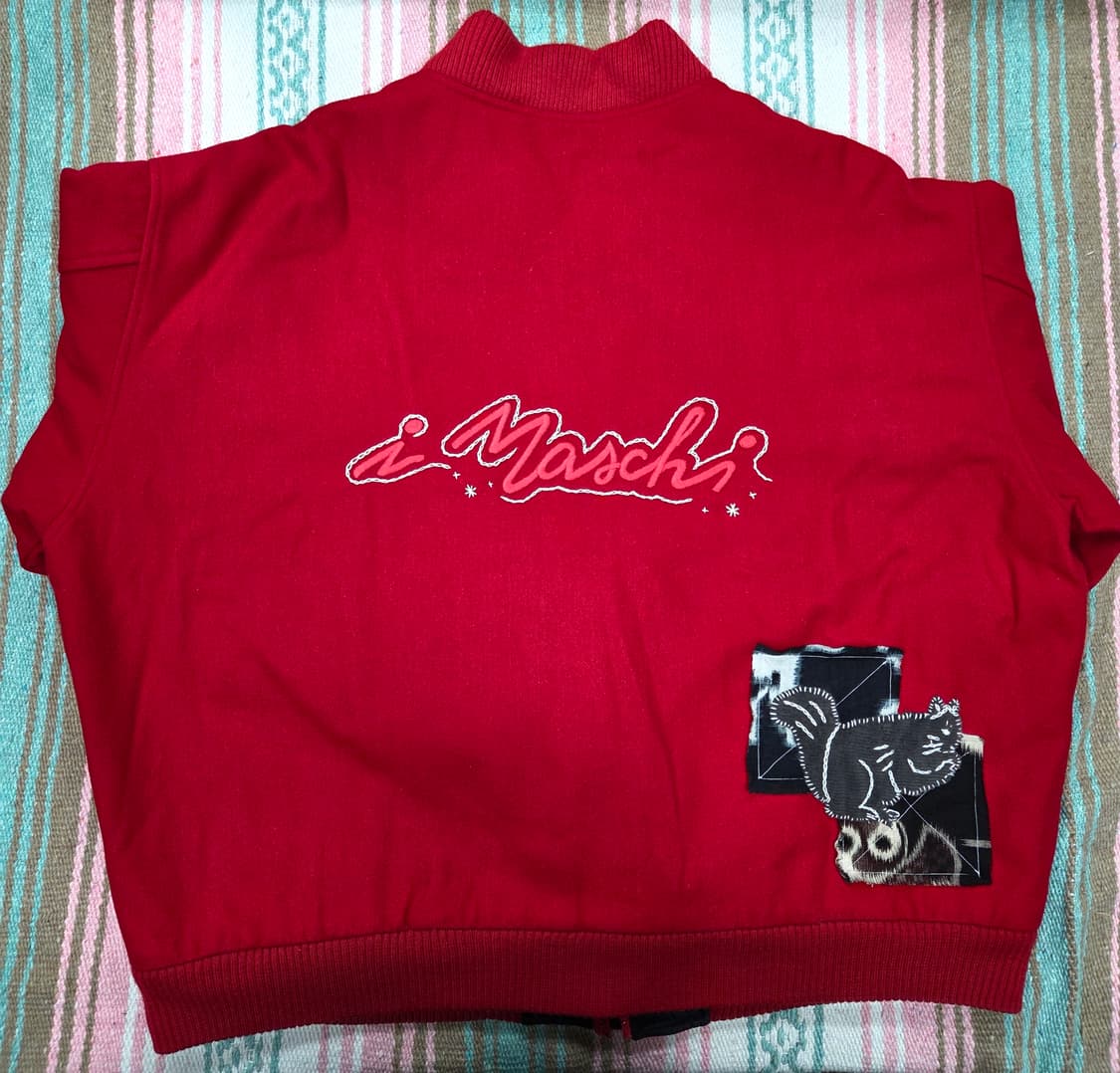 아플리케 패치워크 봄버자켓 상품이미지2