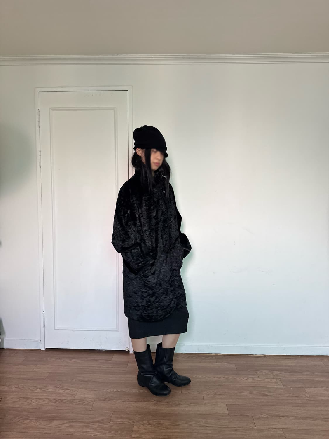 차이나 넥 카라 코트 상품이미지5