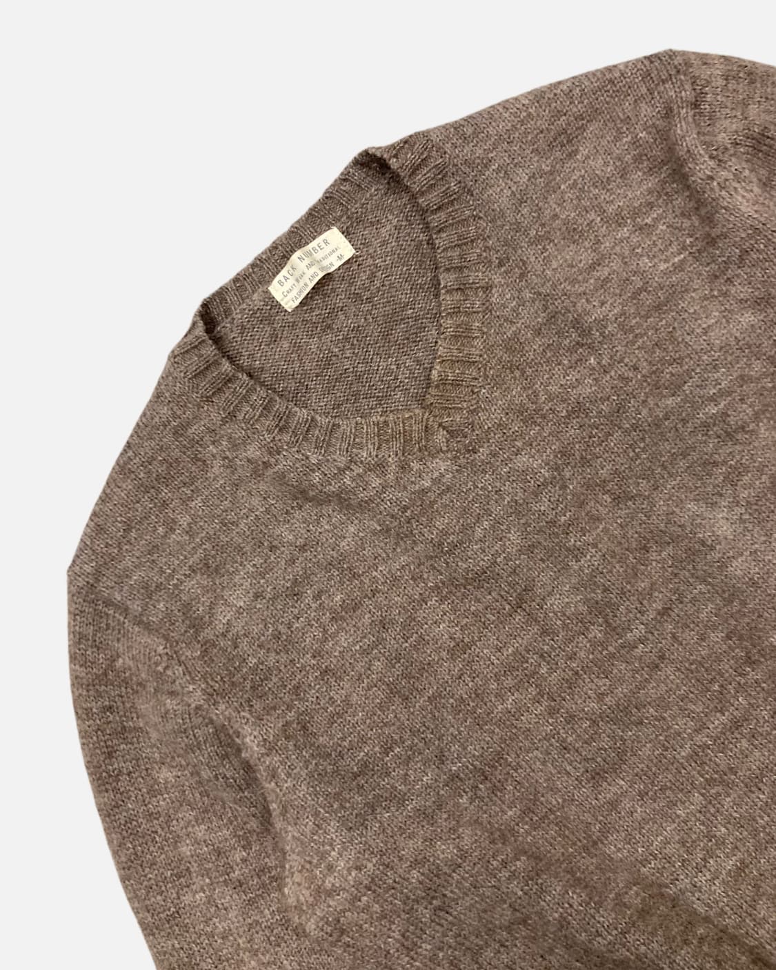 brown wool v-neck knit 상품이미지3