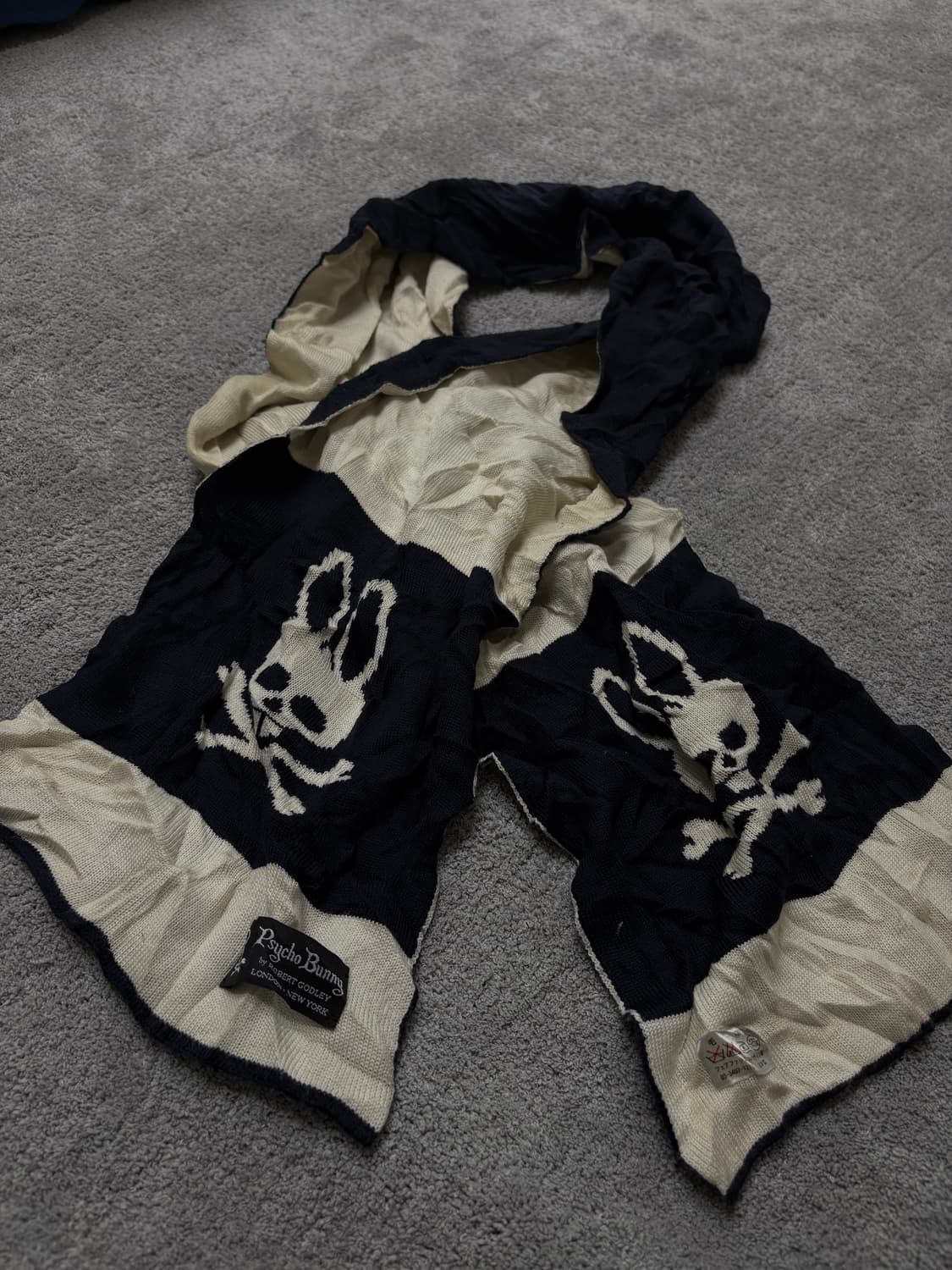 Vintage v-kei punk "psycho bunny" scarf 상품이미지3