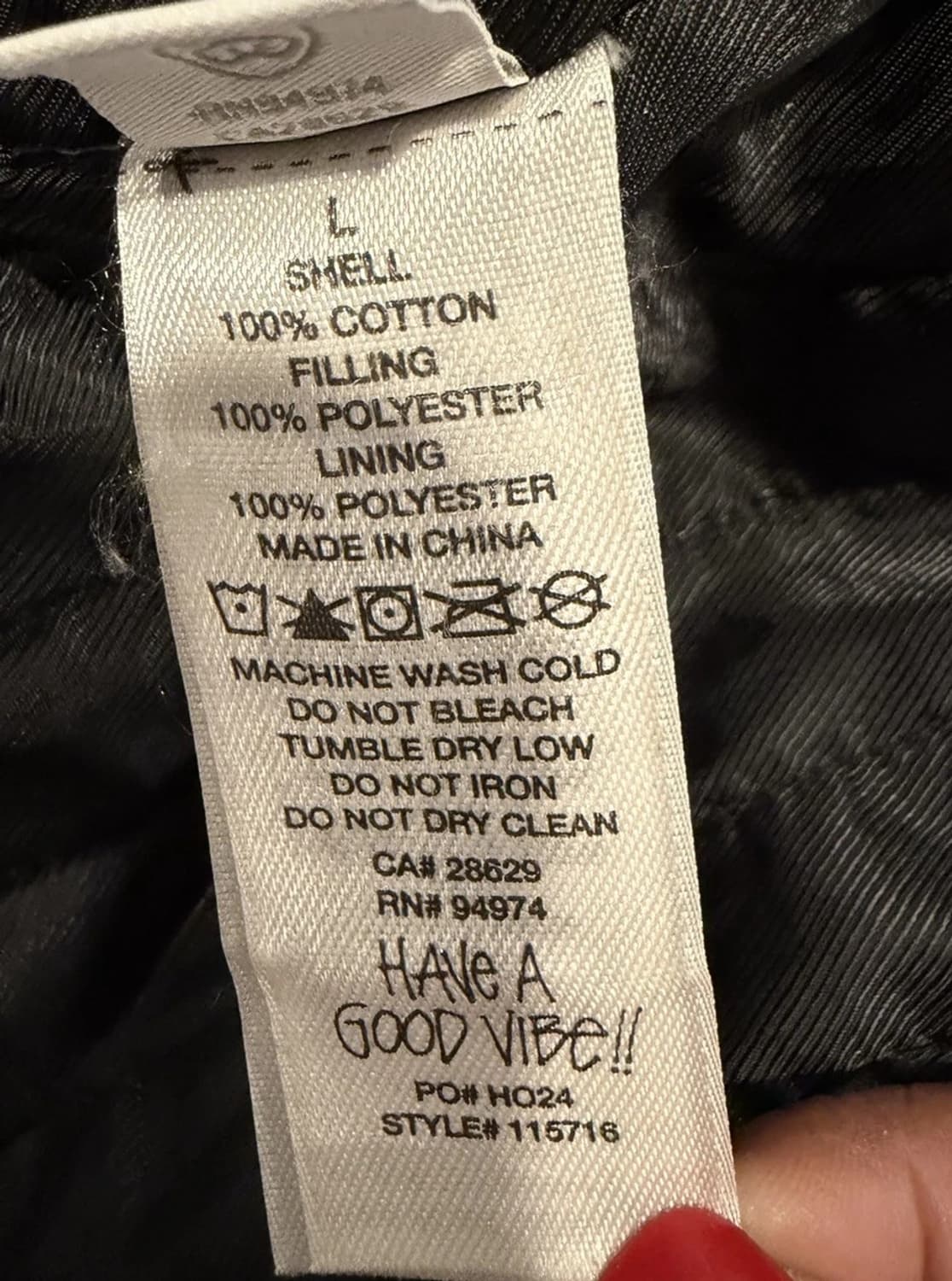 스투시 인슐레이티드 캔버스 워크 자켓 블랙 상품이미지9