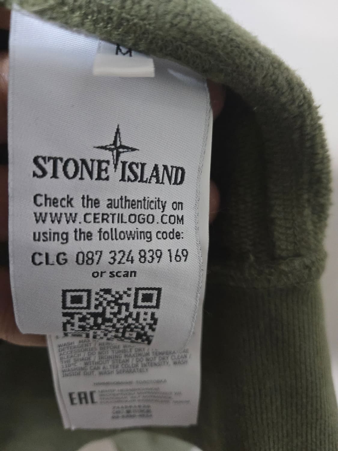 스톤아일랜드 올리브 풀집업 M 상품이미지7