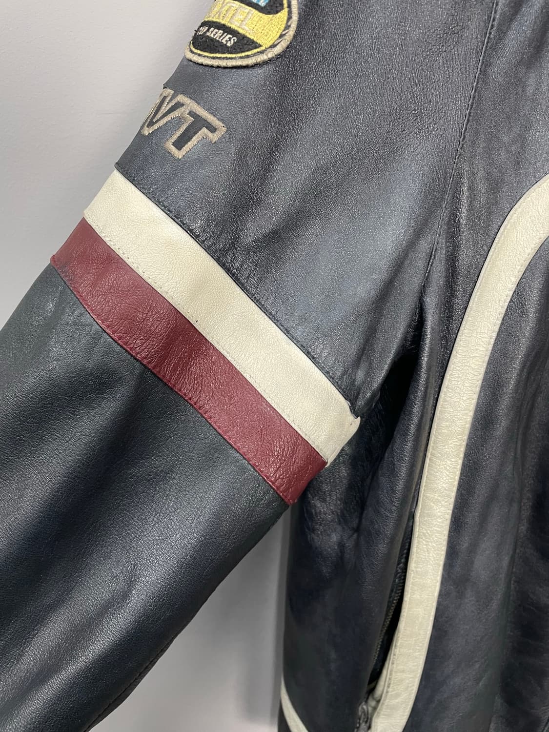 후부 빅로고 바이커 레더자켓 H1095 상품이미지9