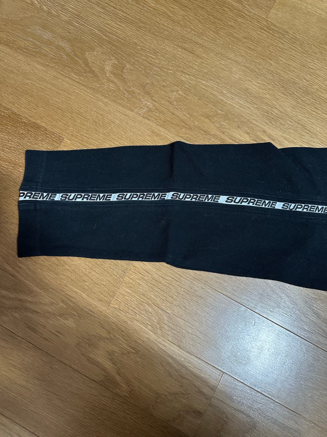 Supreme 17AW 테이프 스트라이프 롱슬리브 피케탑 블랙 L 상품이미지6