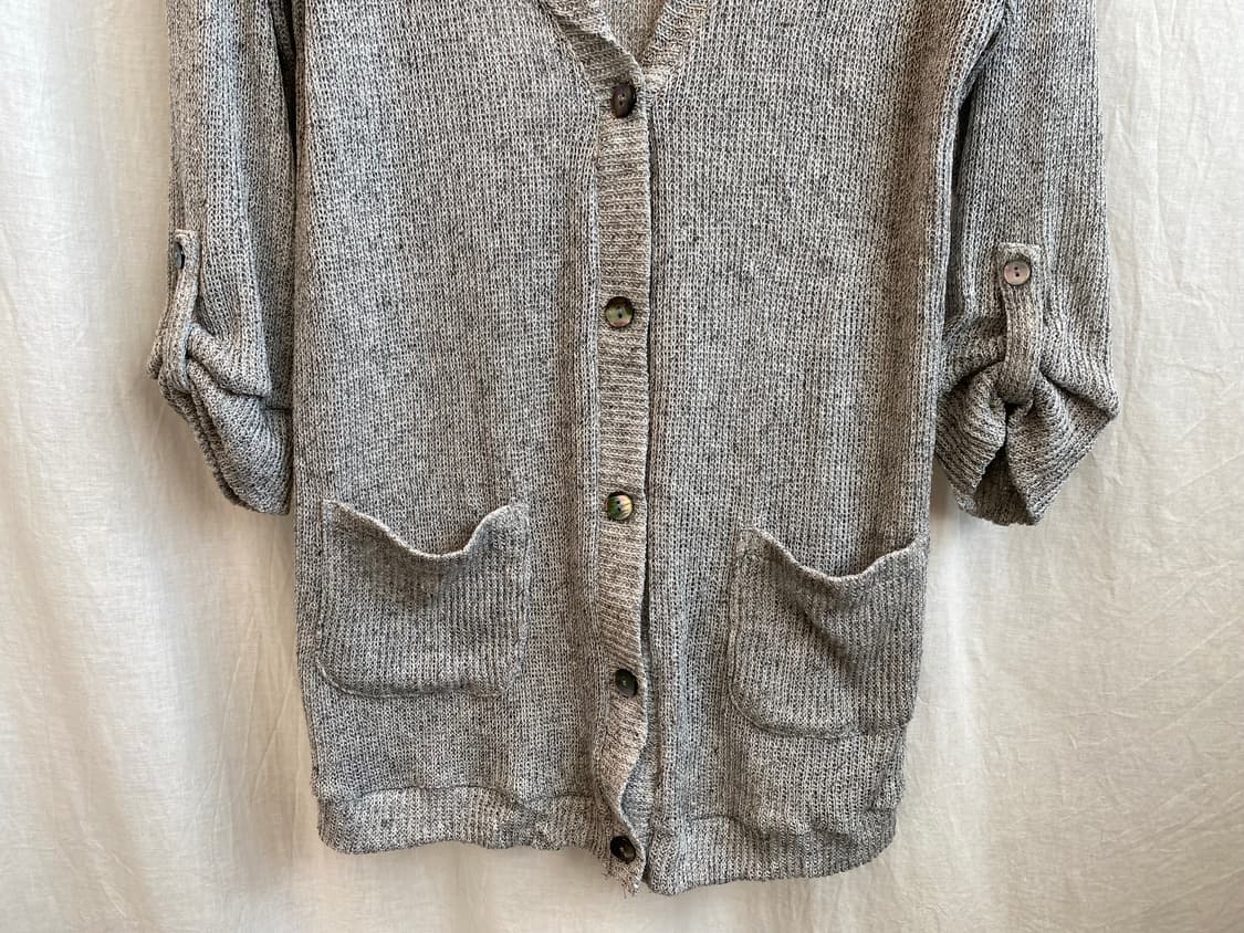 CIAOPANIC 린넨혼방 7부 가디건(M) 상품이미지4