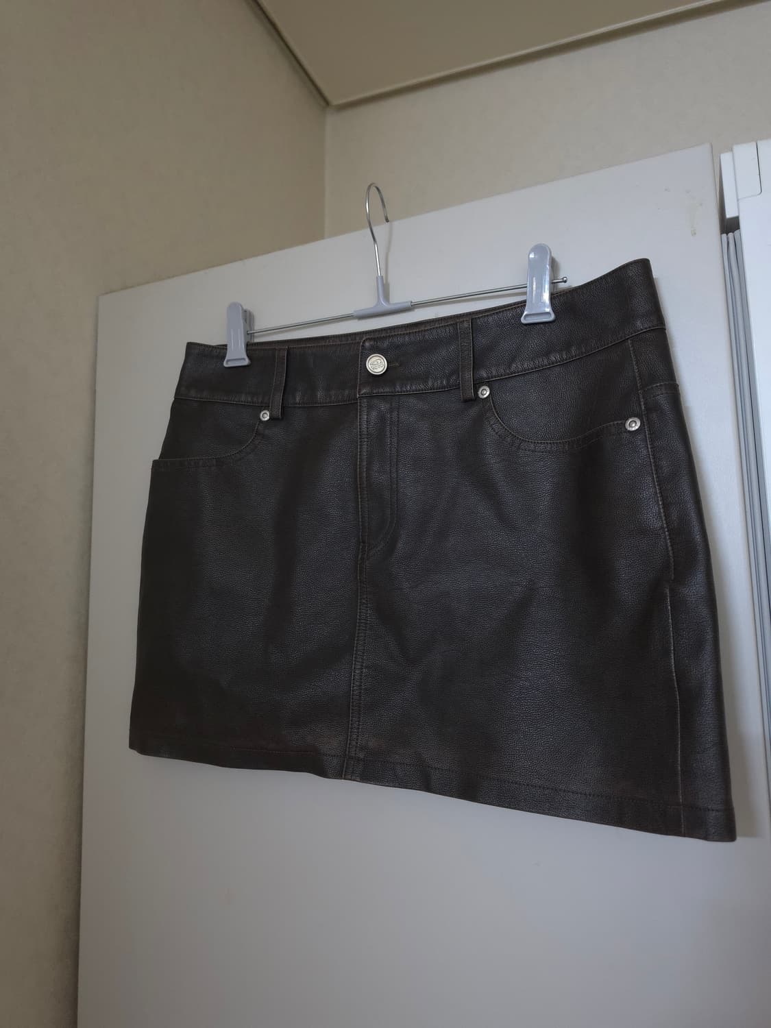 그로브 레더 미니스커트 상품이미지1