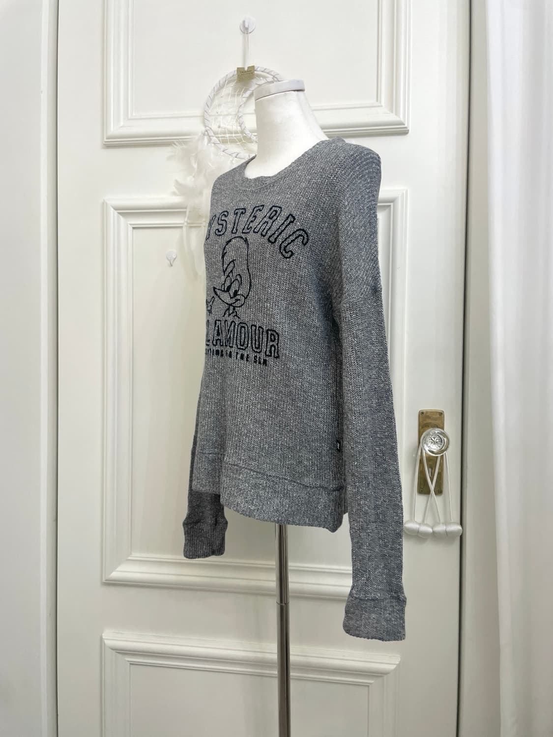 HYSTERIC GLAMOUR gray melange embroidery 상품이미지2