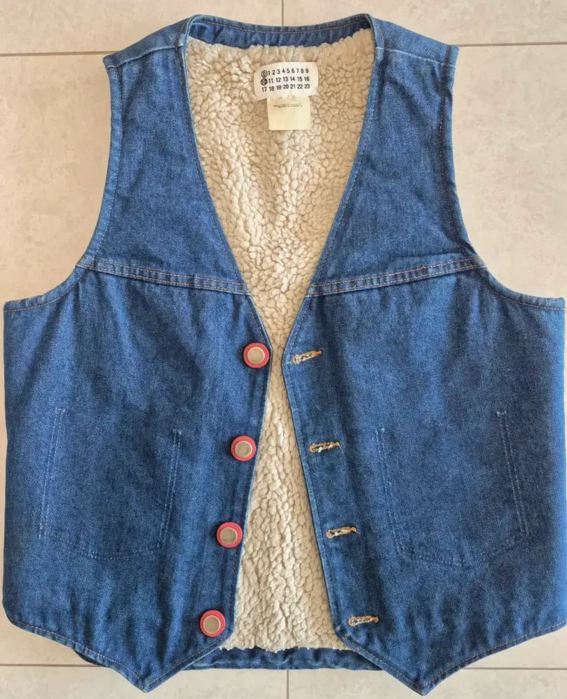 Maison Margiela Artisanal Denim Boa Vest 상품이미지5