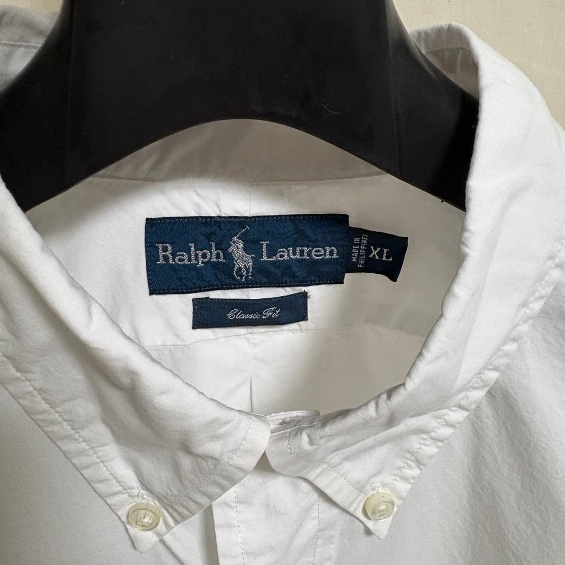 폴로 랄프로렌 클래식핏 코튼 셔츠 / 화이트, XL 상품이미지4
