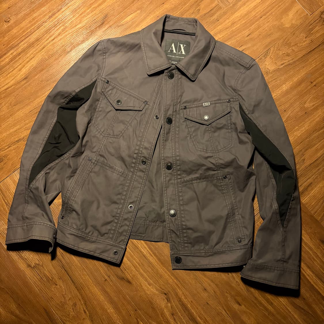 Armani exchange paneled cotton trucker 상품이미지6