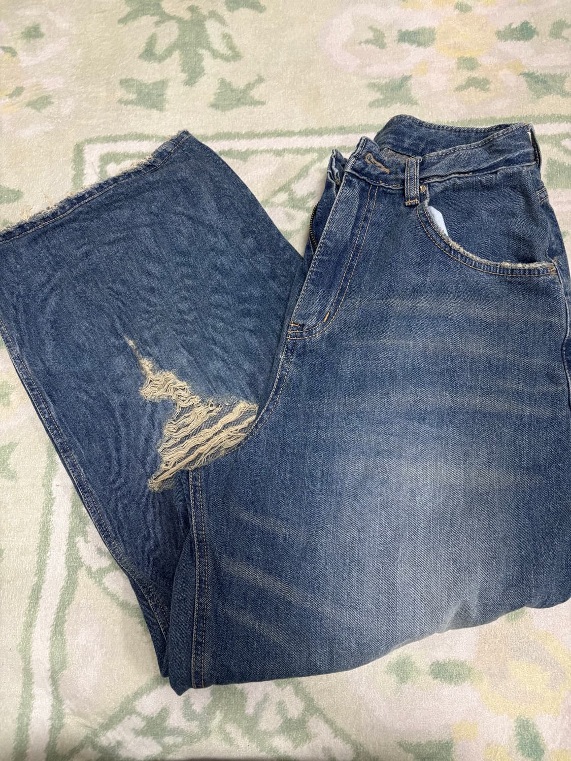 러브앤드팝 코로니 빈티지 데미지진 S 상품이미지3