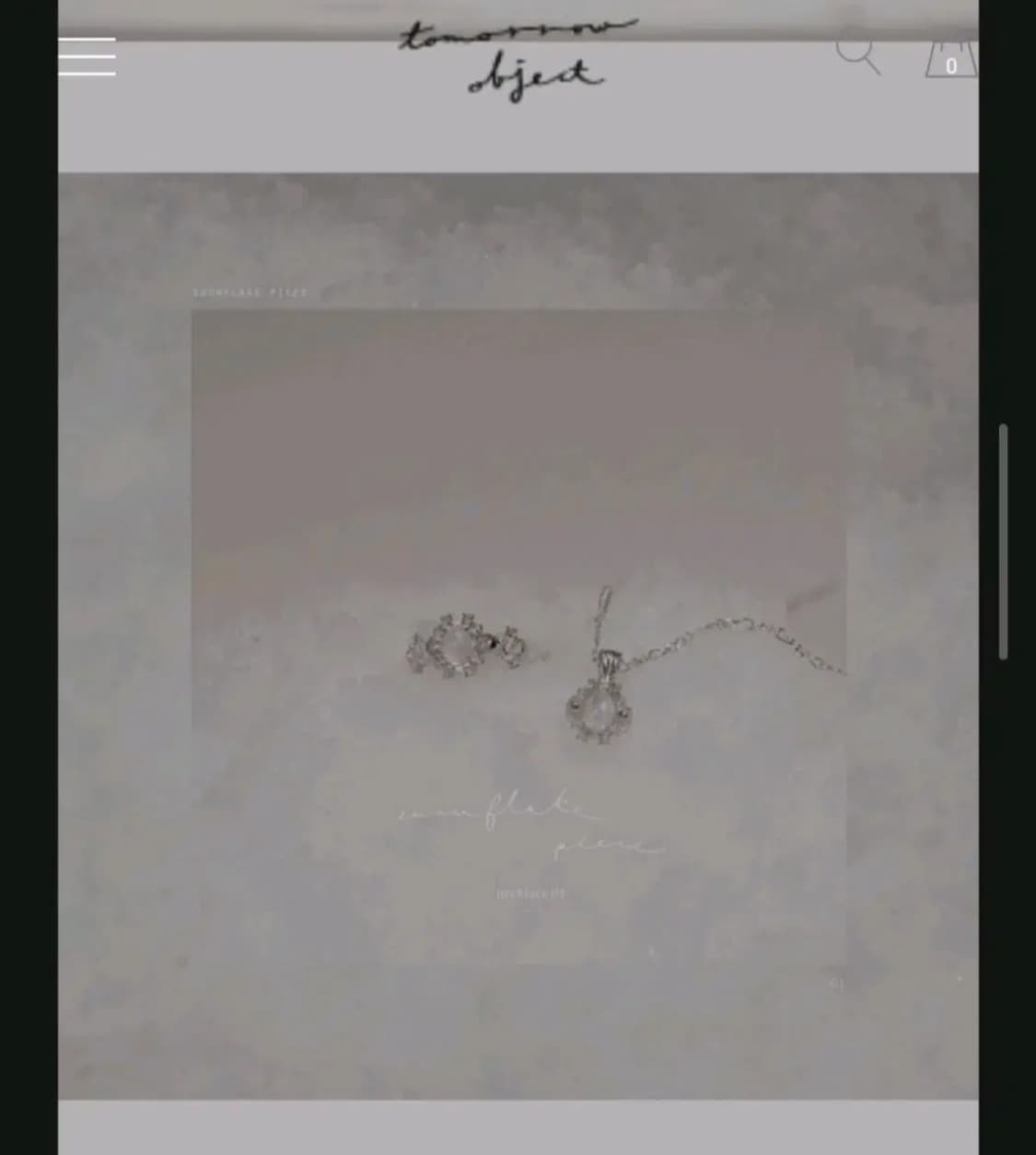 투모로우오브젝트 tomorrowobject snowflake 목걸이 상품이미지2