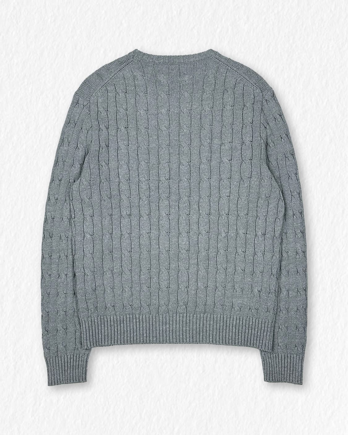 폴로 케이블 니트 그레이 상품이미지2