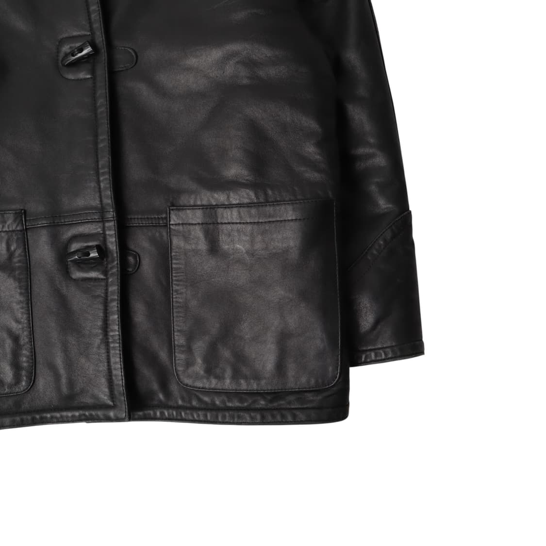 Colebrook 90s 레더 더플 무스탕 초어코트 자켓 상품이미지4