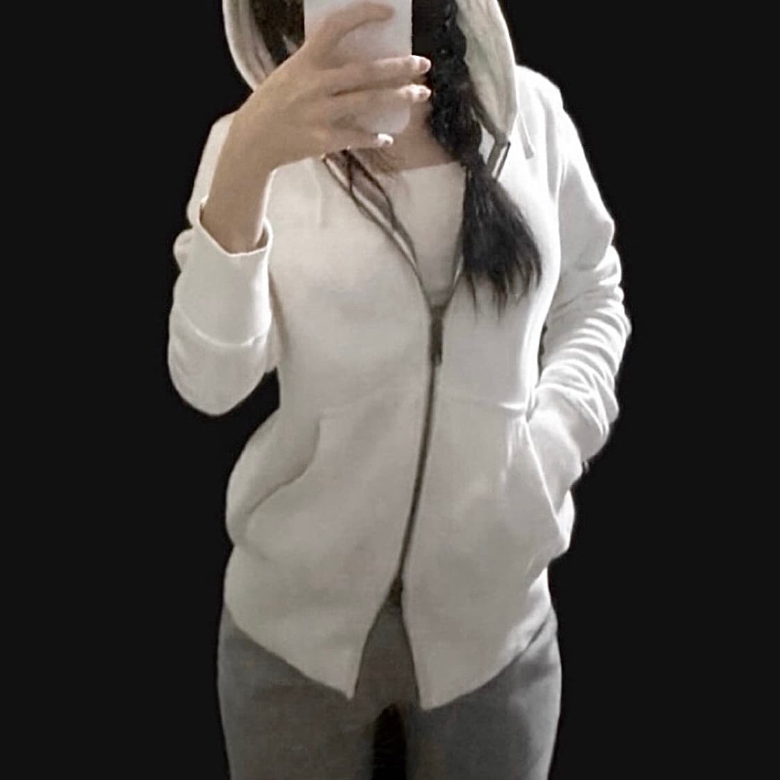 나이키 투웨이 화이트 슬림핏 후드집업 상품이미지1