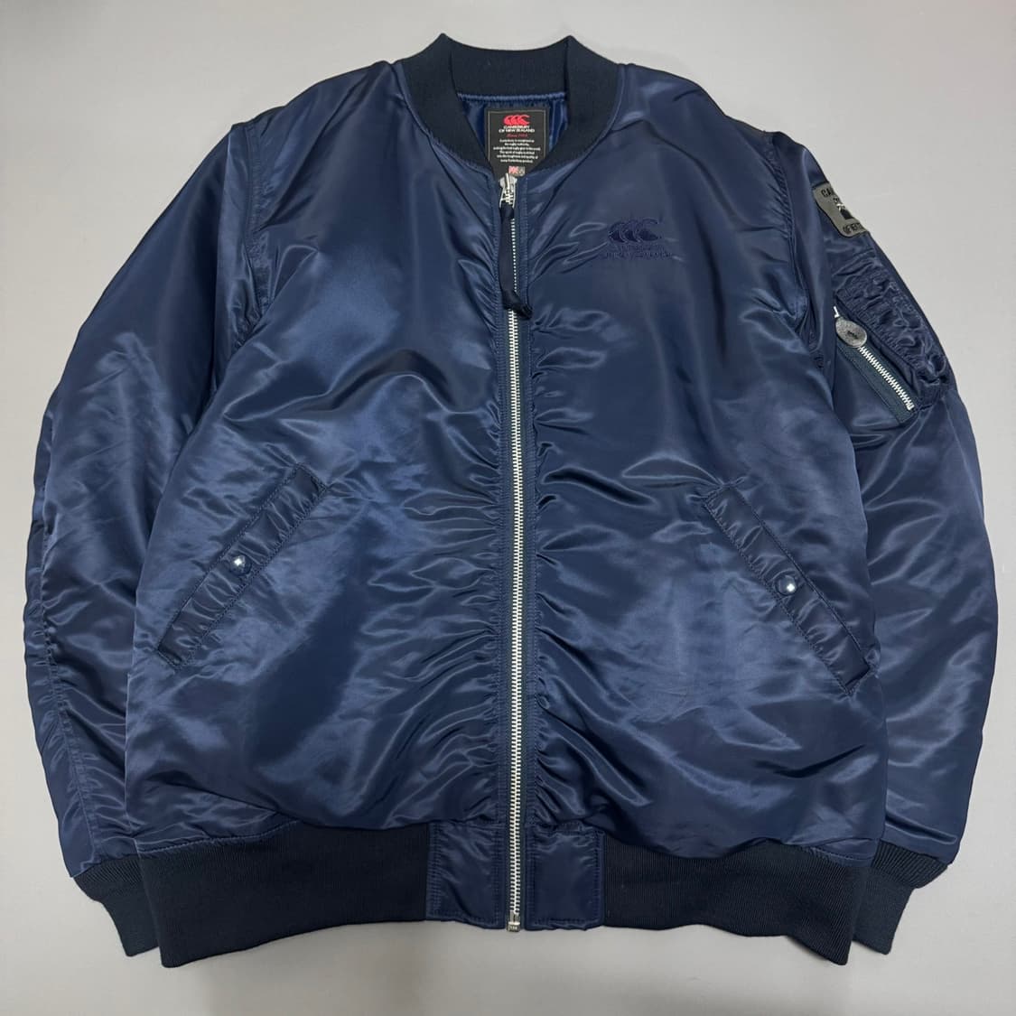 캔터베리 네이비컬러 나일론 양면 자수 패치로고 MA-1 플라이트 자켓 상품이미지7