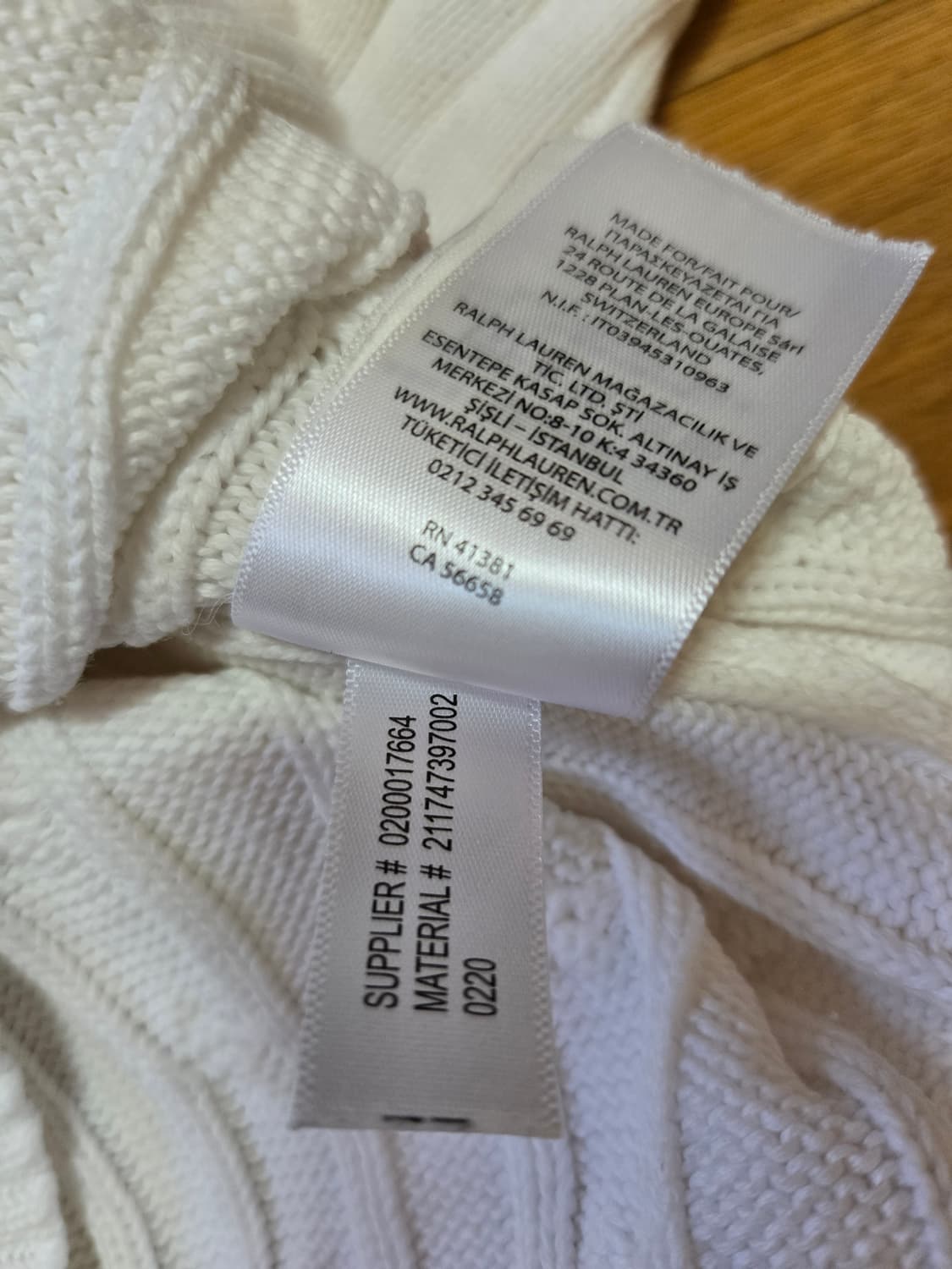 폴로 랄프로렌 여성 화이트 케이블 니트(S사이즈) 상품이미지8