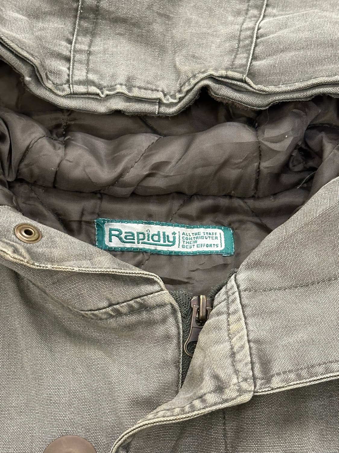 M)Rapidly 빈티지 Quilted lining 후드 야상 자켓 상품이미지4