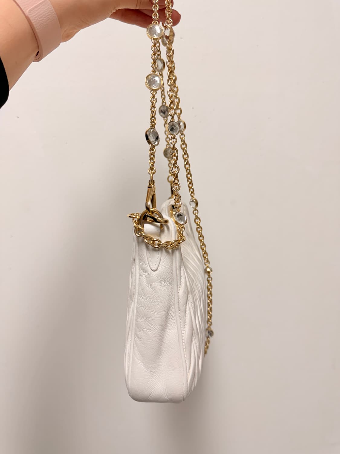 [정품] 미우미우 마테라쎄 나파 화이트 숄더백 5BH211 상품이미지3