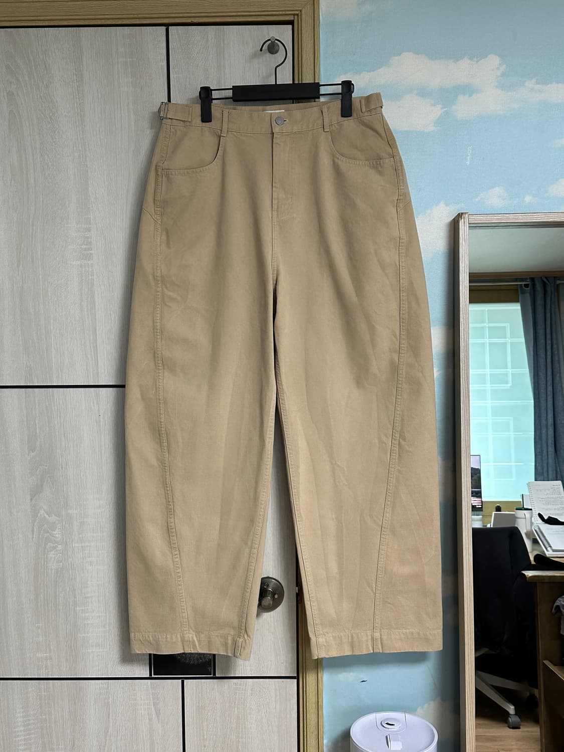 (2) 다이브인 워시드 커브드 치노팬츠 베이지 상품이미지2