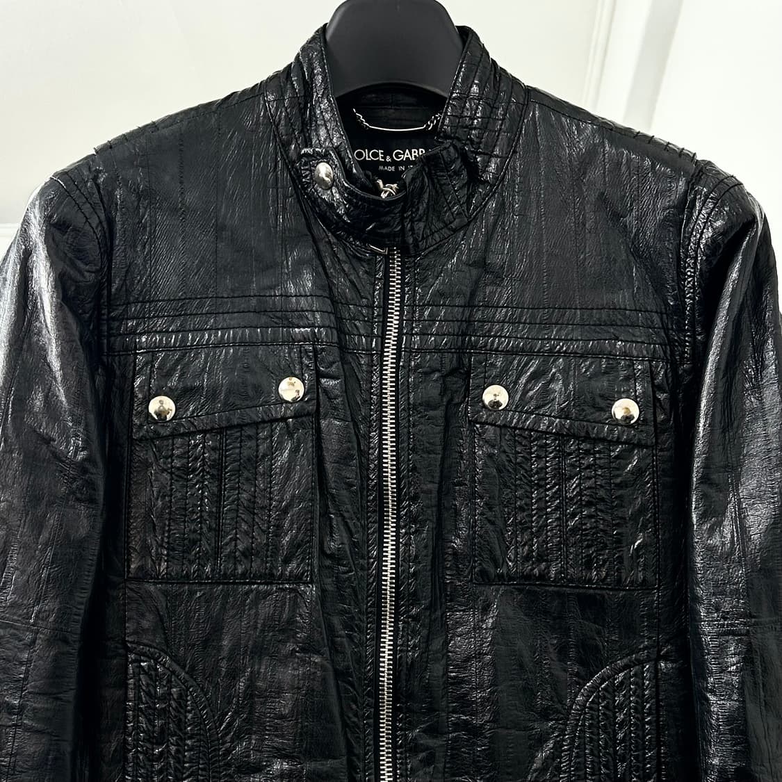 돌체앤가바나 아카이브 악어가죽 라이더 자켓 상품이미지6