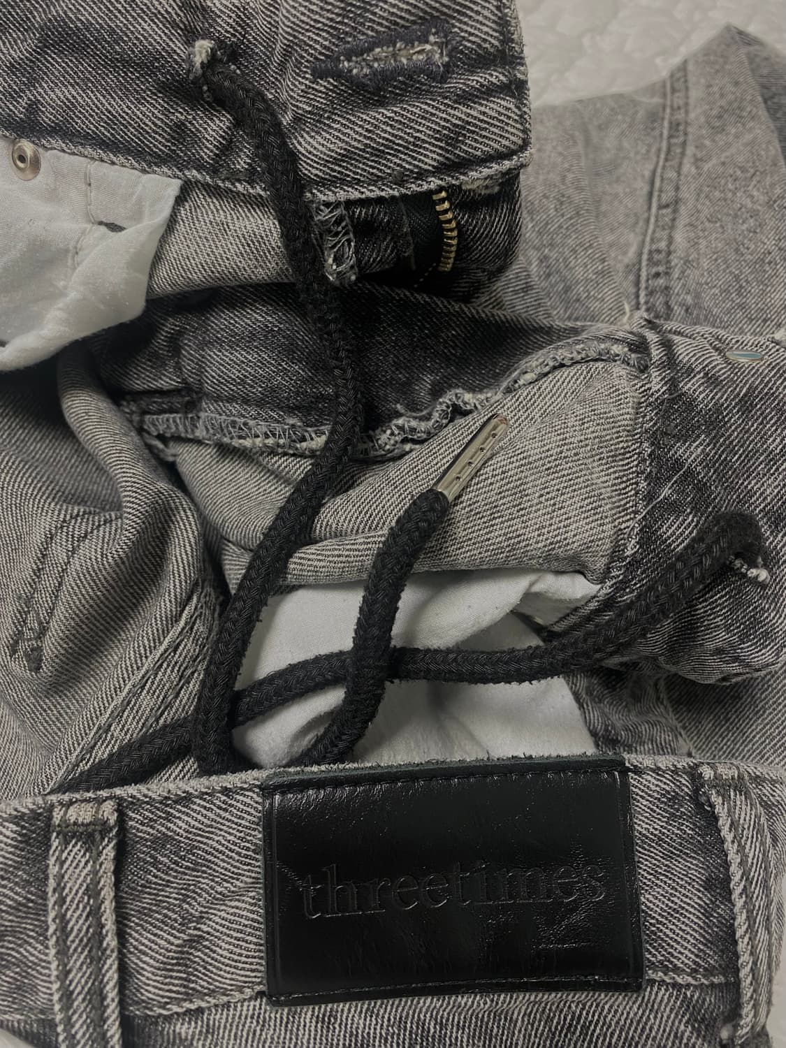 [*단종* 쓰리타임즈] Ruffle baggy jeans M 상품이미지8
