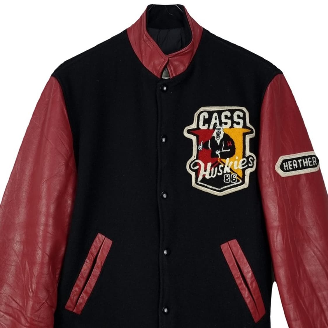 [아메리칸빈티지] 레더 슬리브 빈티지 바시티 자켓 M18506 상품이미지4