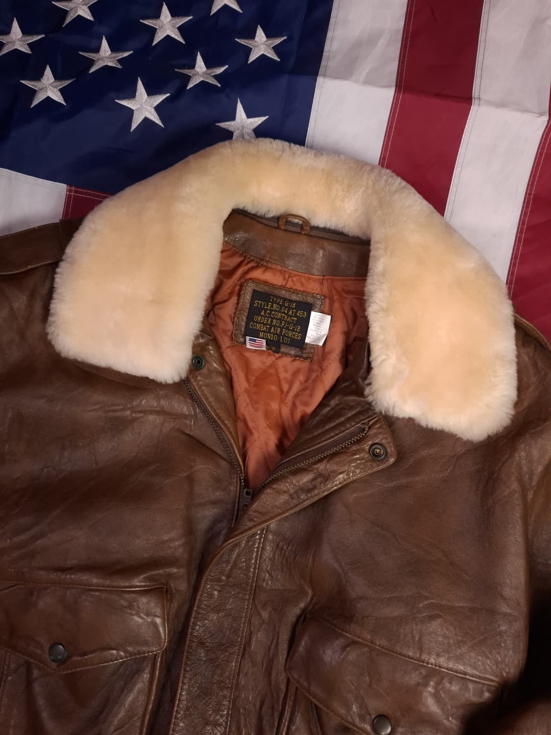 특A 90's 국내산 리얼레더 항공자켓 상품이미지2