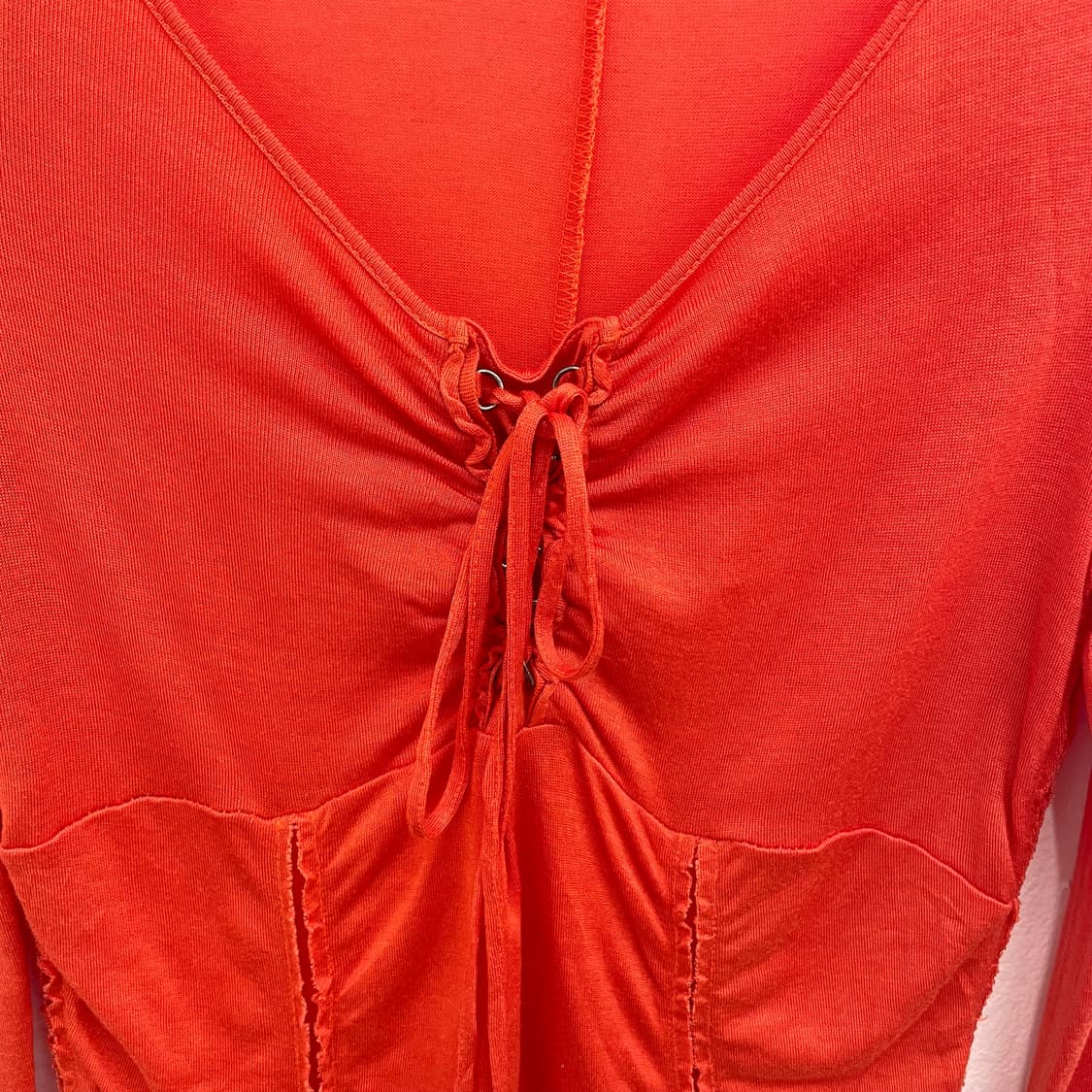 Burnt Red Corset Tee 상품이미지3