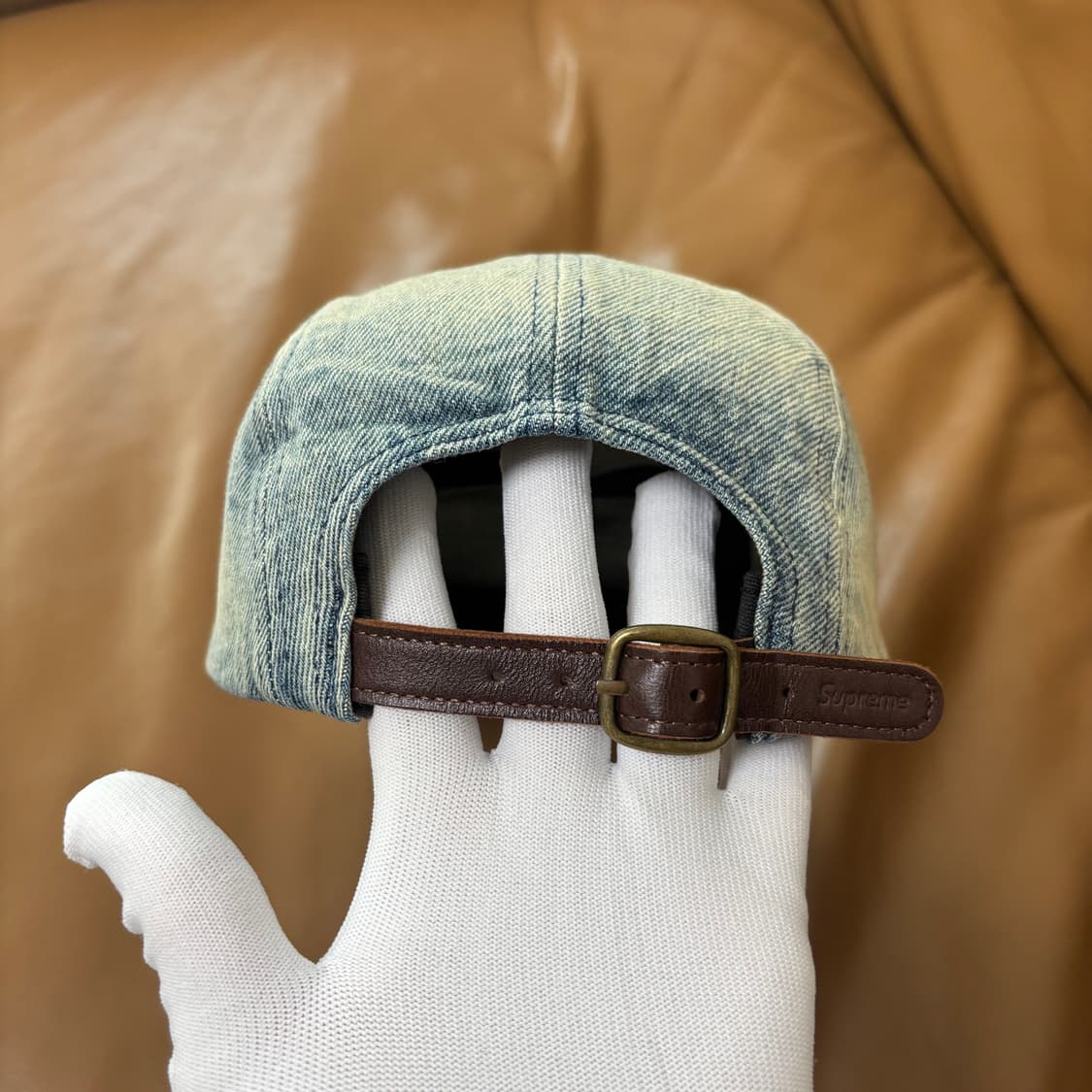 슈프림 캠프캡 모자 박스로고 24ss 워시드 트윌 더티 데님 상품이미지7