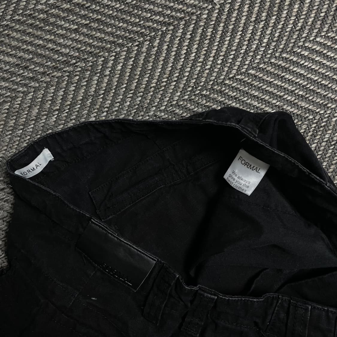 FORMAL 디테일 벌룬 와이드 카고 팬츠 블랙y 6036 상품이미지5