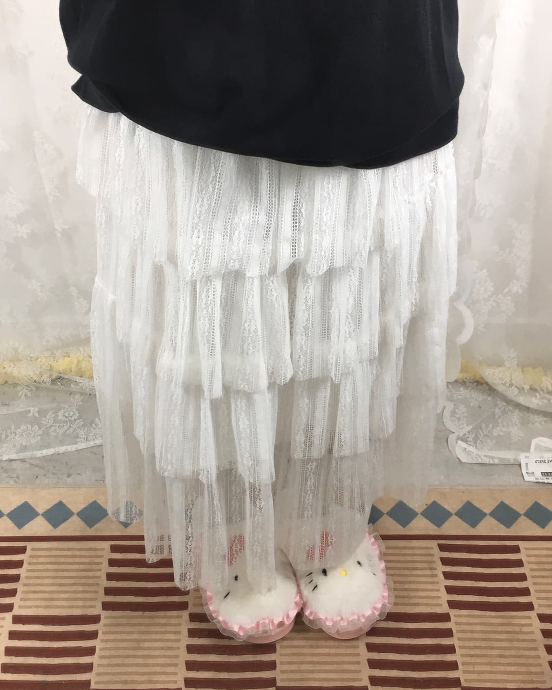 White cancan long skirts 상품이미지2