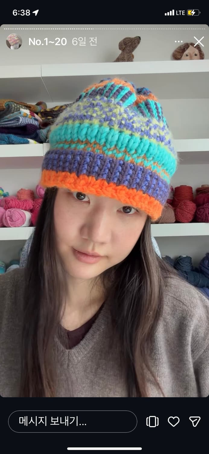 무아 은미 EUNMEE 핸드메이드 니트 모자 hat 새상품 상품이미지6