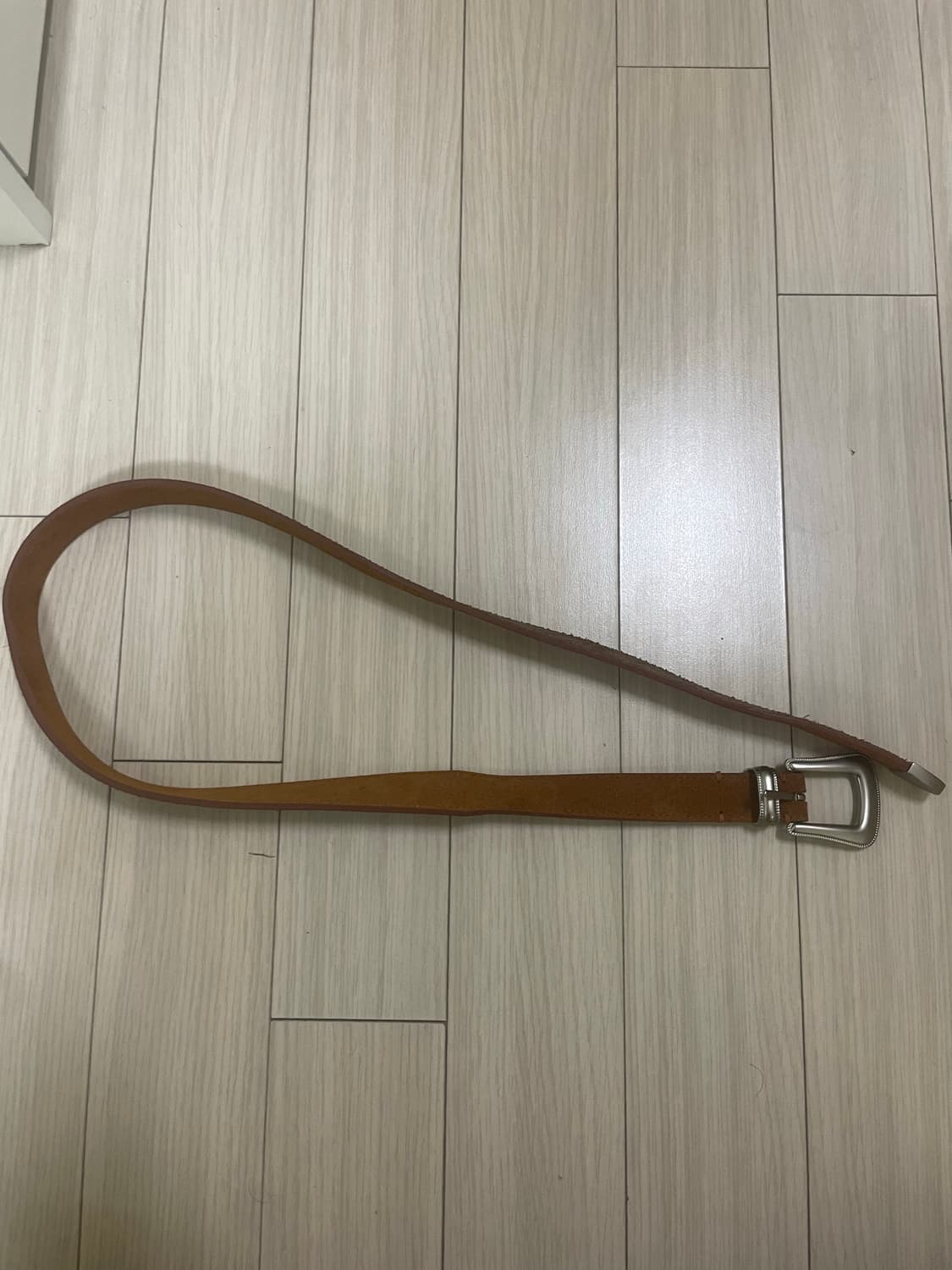 WESTERN LEATHER BELT SUEDE BROWN 상품이미지6