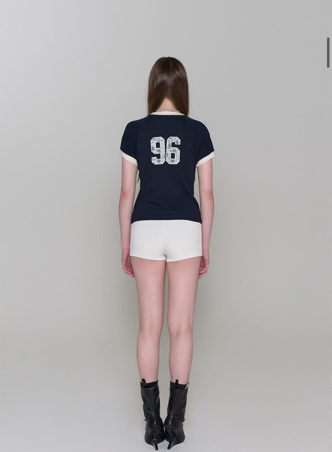 락케이크 Sports 96 Lace Crop Top - Navy 상품이미지1