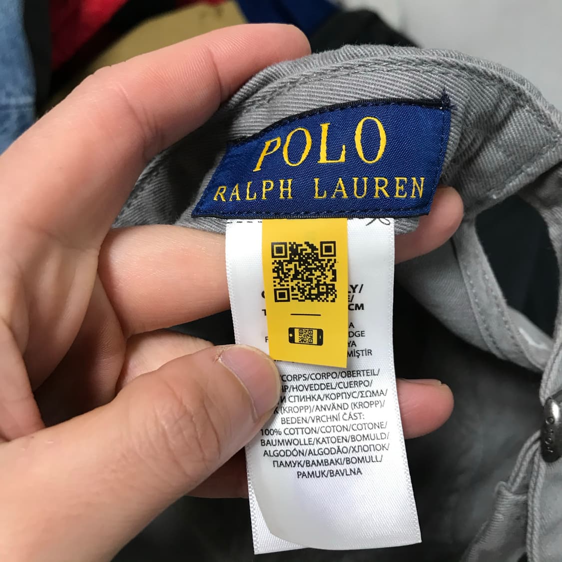 폴로 회색 볼캡모자 상품이미지3