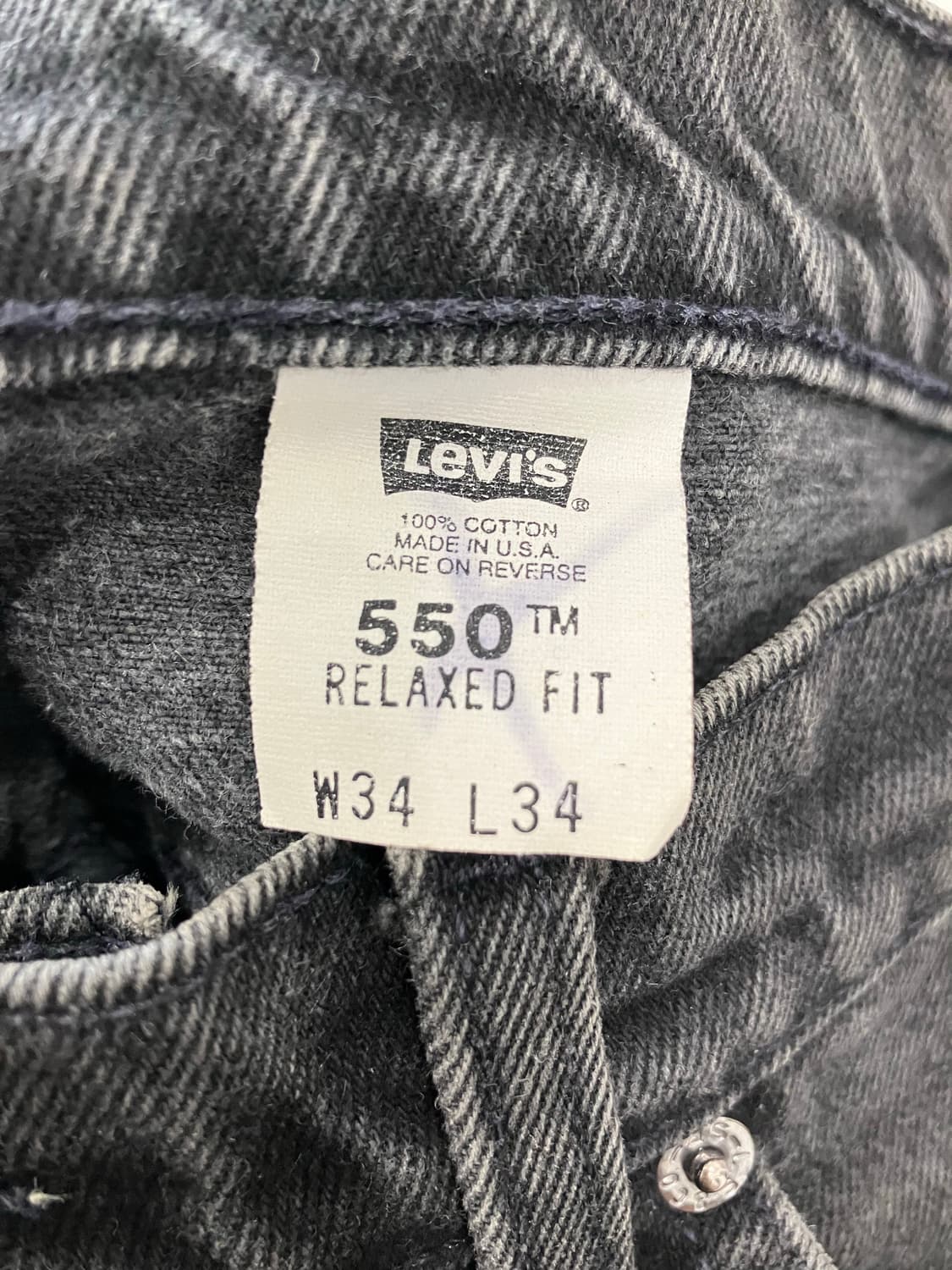 343 90s usa 리바이스 550 흑청 블랙 오렌지탭 상품이미지4