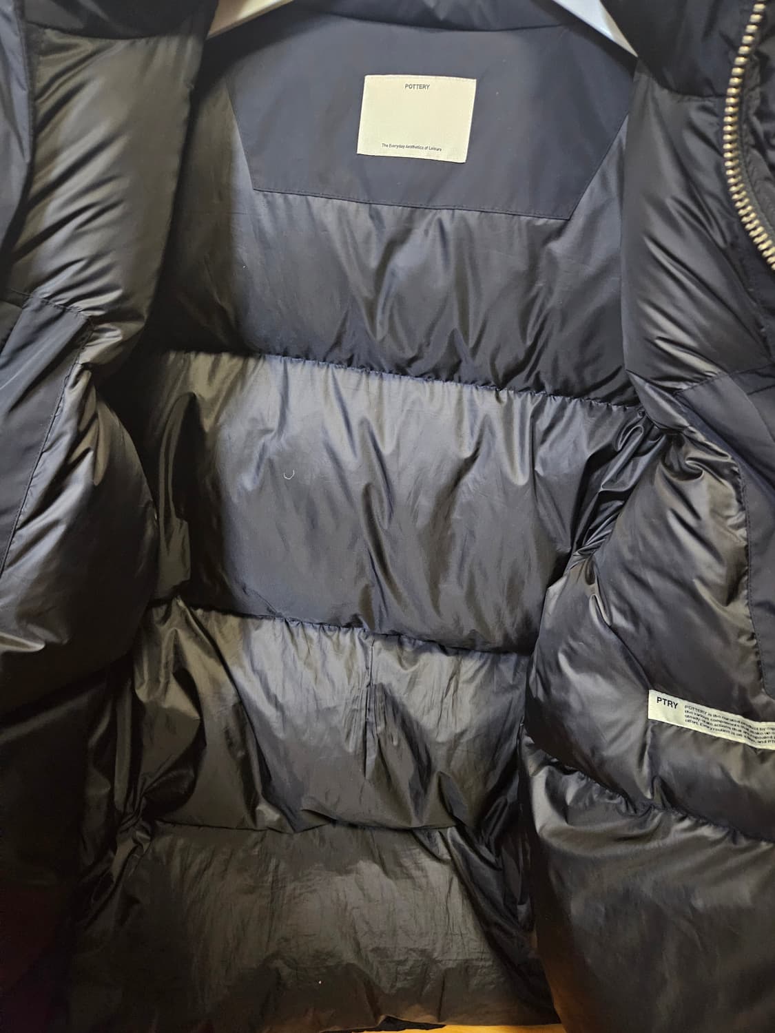 L ~ XL) 포터리 POTTERY 파일 파카 구스다운 패딩 블랙 상품이미지7